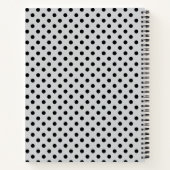 Zwart Witte Stippen Monogram 2026 Aangepaste Notit Notitieboek (Achterkant)