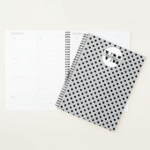 Zwart Witte Stippen Monogram 2027 Aangepaste Plann Planner (Display)