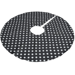 Zwart Witte Stippen Patroon Kerstboom Rok