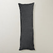 Zwart Witte Stippen Patroon Lichaamskussen (Achterkant (Verticaal))