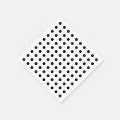 Zwart-witte stippen patroon papier servetten (Hoek)