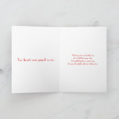 Zwart Witte Stippen Rode Madeliefjes Trouw Dank Je Bedankkaart (Binnen)