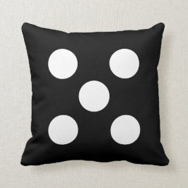 Zwart-witte Stippen Square Pillow Kussen
