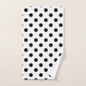 Zwart & Witte Stippen Stip Bad Handdoek (Handdoek)