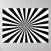 Zwart-witte stralen poster (Voorkant)