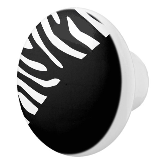 Zwart-witte streep Asymmetrisch Keramische Knop (Rechts)