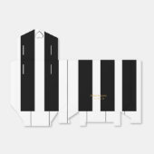 Zwart-witte streep bewerkbare bruiloft gunst doos bedankdoosjes (Uitgevouwen)