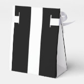 Zwart-witte streep bewerkbare bruiloft gunst doos bedankdoosjes (Achterkant)