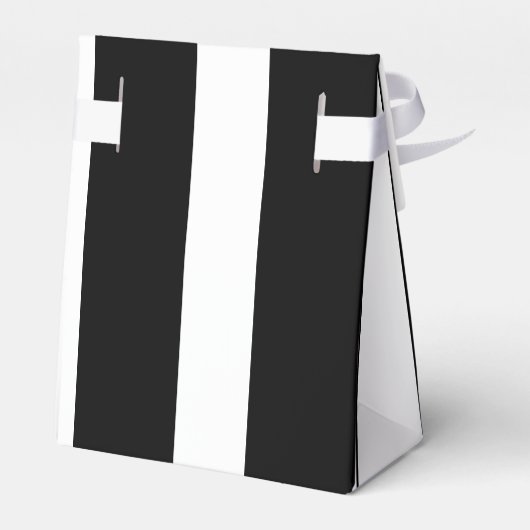 Zwart-witte streep bewerkbare bruiloft gunst doos bedankdoosjes (Achterkant)