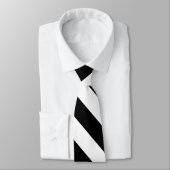 Zwart-witte streep, diagonaal stropdas (Gebonden)