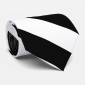 Zwart-witte streep, diagonaal stropdas (Opgerold)