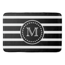 Zwart-witte streep en pokadomonogram