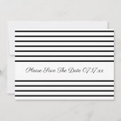 Zwart-witte streep foto kaart (Voorkant)