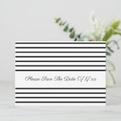 Zwart-witte streep foto kaart (Staand voorkant)