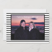 Zwart-witte streep foto kaart (Achterkant)