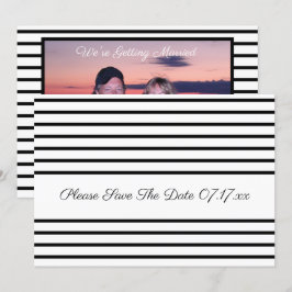 Zwart-witte streep foto kaart