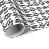 Zwart-witte streep Gift Wrap Cadeaupapier (Rol Hoek)