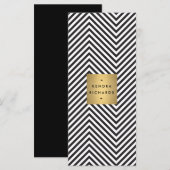 Zwart Witte Streep Goud Minimalistische Moderne Ee (Voorkant / Achterkant)