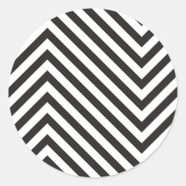 Zwart Witte Streep Goud Minimalistische Moderne Sc Ronde Sticker
