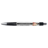 Zwart-witte streep met  Rozen Pen (Voorkant)