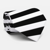 Zwart-witte streep met Stropdas Rechthoek Aangepas (Opgerold)