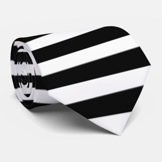 Zwart-witte streep met Stropdas Rechthoek Aangepas (Opgerold)