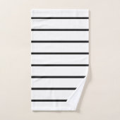 Zwart witte strepen bad handdoek (Handdoek)