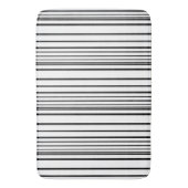 Zwart witte strepen badmat (Voorkant Verticaal)