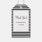 Zwart-witte strepen CadeauLabels (Voorkant)