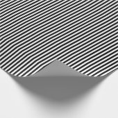Zwart & Witte Strepen Cadeaupapier (Hoek)