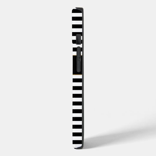 Zwart-witte strepen Case-Mate iPhone case (Achterkant / Links)