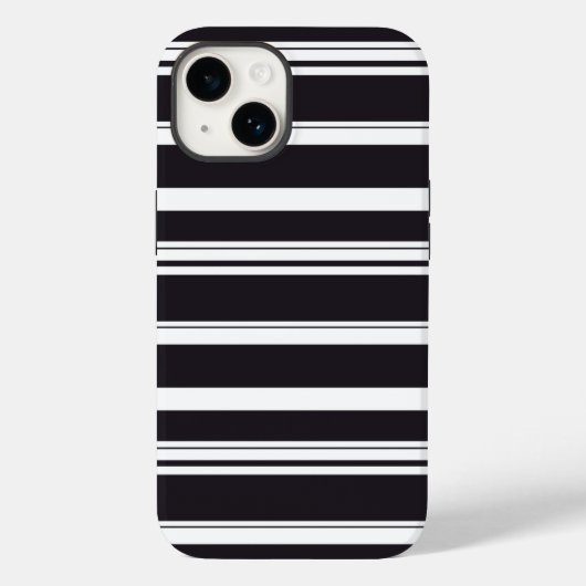Zwart witte strepen Case-Mate iPhone case (Achterkant)