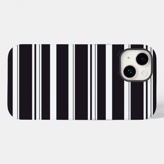Zwart witte strepen Case-Mate iPhone case (Achterkant (horizontaal))