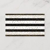 Zwart & Witte Strepen Confetti Luier Raffle Kaarte Informatiekaartje (Achterkant)