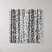 Zwart witte strepen Dierenprint Bont van Luipaard Canvas Afdruk (Voorkant)