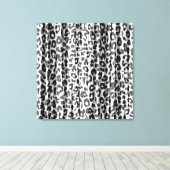 Zwart witte strepen Dierenprint Bont van Luipaard Canvas Afdruk (Insitu (Houten vloer))