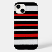 Zwart-witte strepen, eenvoudige patronen Case-Mate iPhone case (Achterkant)