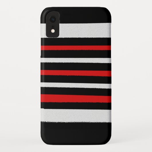 Zwart-witte strepen, eenvoudige patronen Case-Mate iPhone case (Achterkant)