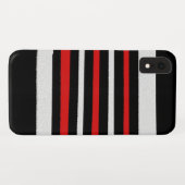 Zwart-witte strepen, eenvoudige patronen Case-Mate iPhone case (Achterkant (horizontaal))