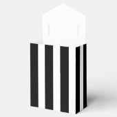 Zwart-witte strepen Favor Box Bedankdoosjes (Geopend)