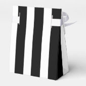 Zwart-witte strepen Favor Box Bedankdoosjes (Achterkant)