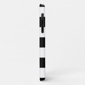 Zwart-witte strepen, Gestreept, Lijnen, Jouw naam Case-Mate iPhone Case (Achterkant/links)