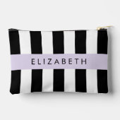 Zwart-witte strepen, Gestreept, Lijnen, Jouw naam Etui (Achterkant)