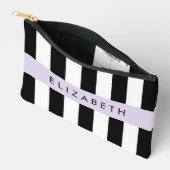 Zwart-witte strepen, Gestreept, Lijnen, Jouw naam Etui (Open)