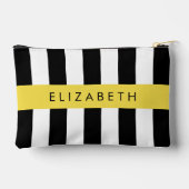 Zwart-witte strepen, Gestreept, Lijnen, Jouw naam Etui (Achterkant)