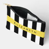 Zwart-witte strepen, Gestreept, Lijnen, Jouw naam Etui (Open)