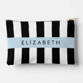 Zwart-witte strepen, Gestreept, Lijnen, Jouw naam Etui (Achterkant)