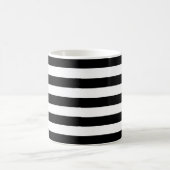 Zwart-witte strepen, Gestreept, Lijnen, Jouw naam Koffiemok (Center)