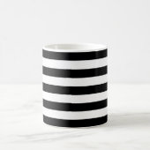 Zwart-witte strepen, Gestreept, Lijnen, Jouw naam Koffiemok (Center)