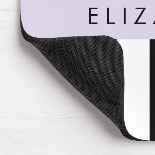 Zwart-witte strepen, Gestreept, Lijnen, Jouw naam Muismat (Hoek)